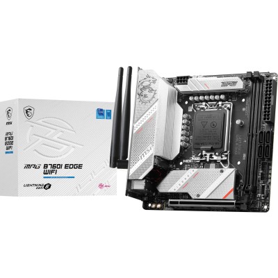 Материнcька плата MSI MPG B760I EDGE WIFI s1700 B760 2xDDR5 M.2 HDMI DP WiFi BT mITX (911-7D40-014)