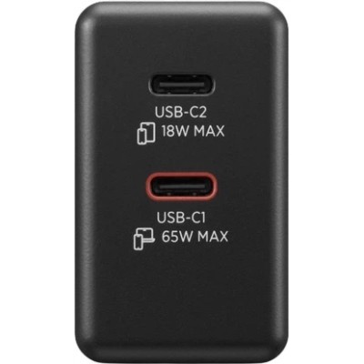 Блок  живлення Dual USB-C 65W GaN Charger Black – EU 40AW065BEU Lenovo