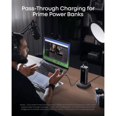 мережева зарядка ANKER Charging Base for Anker Prime 150W, 2xUSB-C, 1xUSB-A, Pogo pin (Чорний)