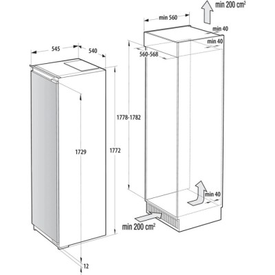 Вбуд. морозильник GORENJE FNCI517E62WF