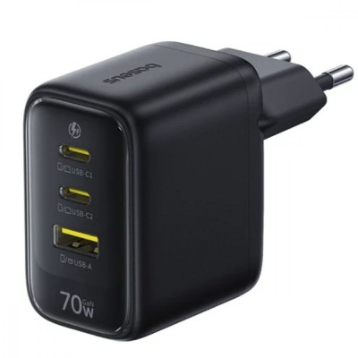 МЗП Baseus EnerFill FE22 70W (2*Type-C+USB) black (E0123500)