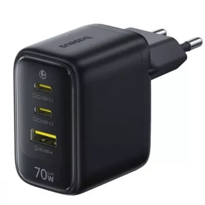 МЗП Baseus EnerFill FE22 70W (2*Type-C+USB) black (E0123500)