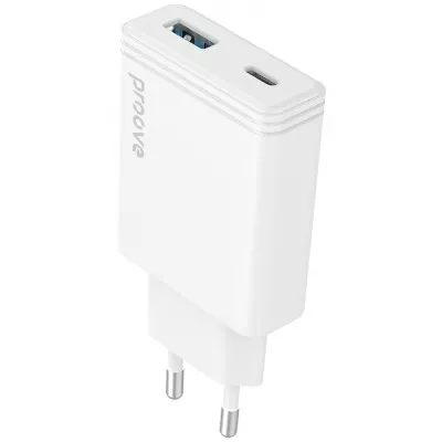 Зарядний Пристрій Proove Slender 65W (Type-C + USB) (WCSL65110002) white