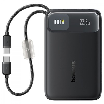 Портативна Батарея Baseus EnerFill FC11 Digital Display 10000mAh 22.5W + Кабель Type-C to Type-C black