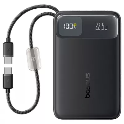 Портативна Батарея Baseus EnerFill FC11 Digital Display 10000mAh 22.5W + Кабель Type-C to Type-C black