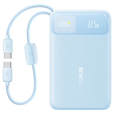 Портативна Батарея Baseus EnerFill FC11 Digital Display 10000mAh 22.5W + Кабель Type-C to Type-C blue (E0030402)