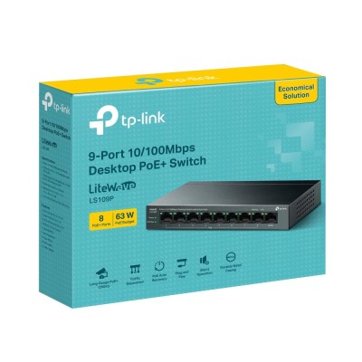 9-портовий настільний комутатор, LS109P TP-LINK