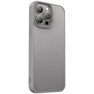 TPU чохол Carbon Protective with Magsafe для Apple iPhone 14 Pro Max (6.7") Grey