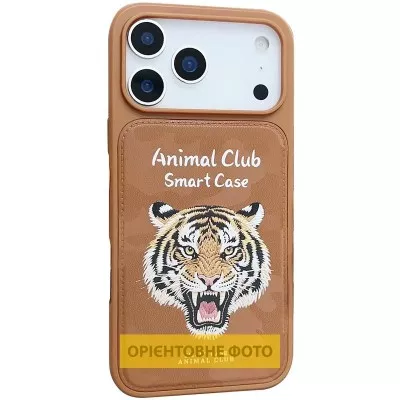 TPU+PC чохол Animal Club для Apple iPhone 16 Pro Max (6.9") Chocolate Brown