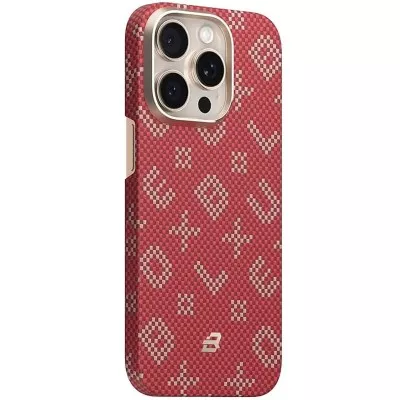 TPU+PC чохол Blueo Gilded Tactile Woven with MagSafe для Apple iPhone 15 Pro (6.1") Red