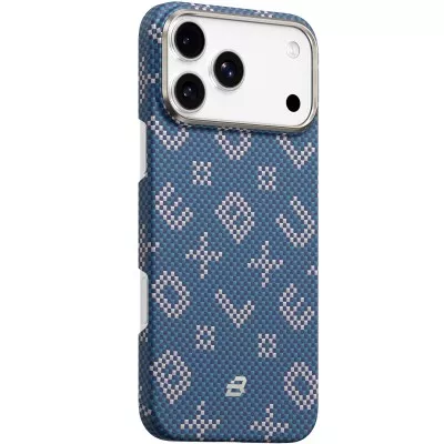 TPU+PC чохол Blueo Gilded Tactile Woven with MagSafe для Apple iPhone 17 Pro (6.3") Blue