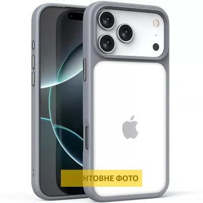 TPU+PC чохол Metal Buttons для Apple iPhone 17 Air (6.5") Сірий / Grey