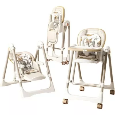 Стільчик-шезлонг для годування 2в1 Kidilo Baby Chair Z901 beige (11-3)