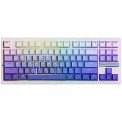 Бездротова клавіатура Proove Gaming Rampage (Ukraine Layout) gradient purple/white