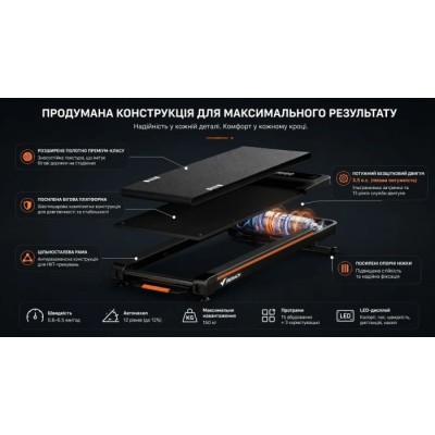 Бігова доріжка MERACH MR-T25B2 з регулюванням нахилу