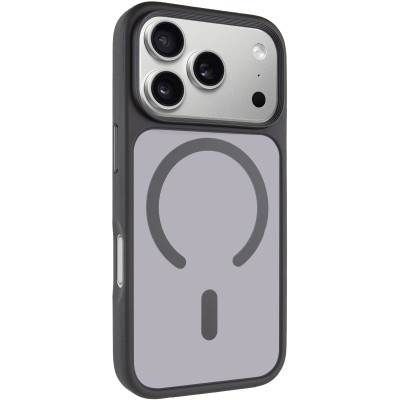 TPU+PC чохол Metal Buttons with Magnetic Fit для Apple iPhone 18 Pro / 17 Pro (6.3") Чорний / Black
