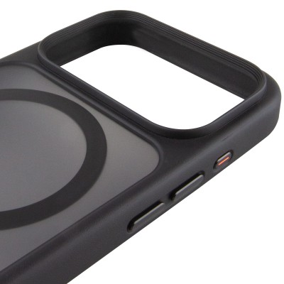 TPU+PC чохол Metal Buttons with Magnetic Fit для Apple iPhone 18 Pro / 17 Pro (6.3") Чорний / Black