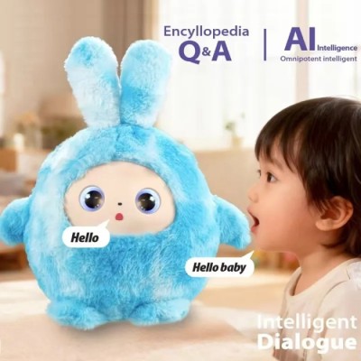 Інтерактивна м’яка іграшка зі штучним інтелектом Smart Baby AI TOYS Зайченя (blue) (001012782700)