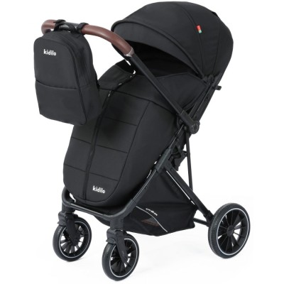 Коляска прогулянкова Kidilo 6530B black (чохол+сумка)