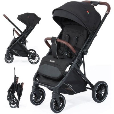 Коляска прогулянкова Kidilo 6530B black (чохол+сумка)