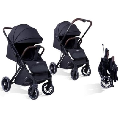 Коляска прогулянкова Kidilo 6530B black (чохол+сумка)