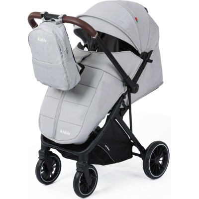Коляска прогулянкова Kidilo 6530B grey (чохол+сумка)