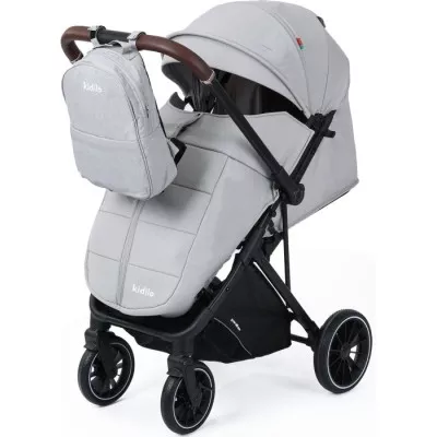 Коляска прогулянкова Kidilo 6530B grey (чохол+сумка)