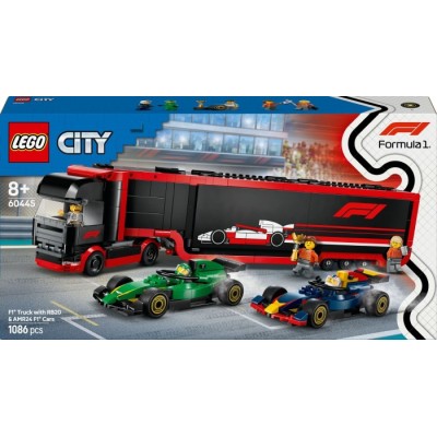 Конструктор LEGO® City Вантажівка F1 з автомобілями RB20 та AMR24 (60445)
