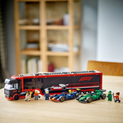 Конструктор LEGO® City Вантажівка F1 з автомобілями RB20 та AMR24 (60445)
