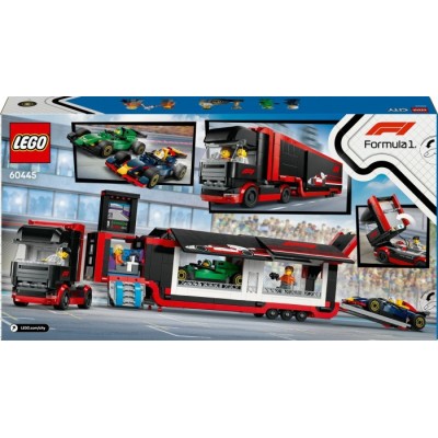 Конструктор LEGO® City Вантажівка F1 з автомобілями RB20 та AMR24 (60445)