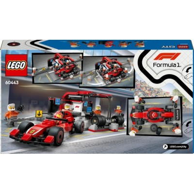 Конструктор LEGO® City Піт-стоп і піт-екіпаж F1 з болідом Ferrari (60443)
