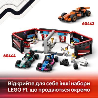 Конструктор LEGO® City Піт-стоп і піт-екіпаж F1 з болідом Ferrari (60443)