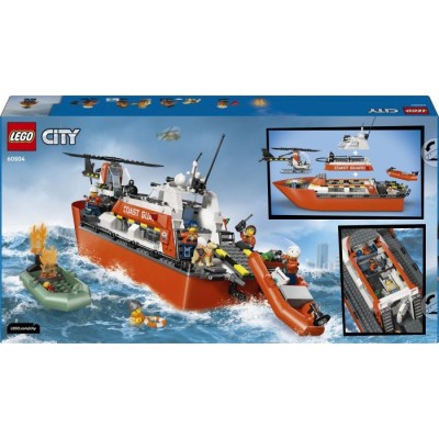 Конструктор LEGO® City Рятувальний катер і гелікоптер берегової охорони (60504)