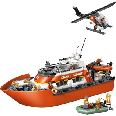Конструктор LEGO® City Рятувальний катер і гелікоптер берегової охорони (60504)
