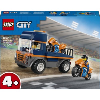 Конструктор LEGO® City Транспортер мотоциклів (60491)