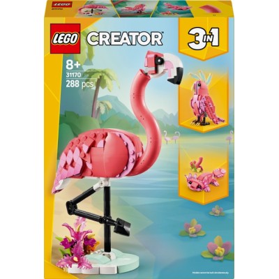 Конструктор LEGO® Creator Дикі тварини: рожевий фламінго (31170)
