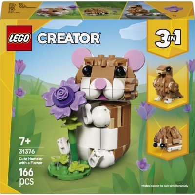 Конструктор LEGO® Creator Чарівний хом'як з квіткою (31376)