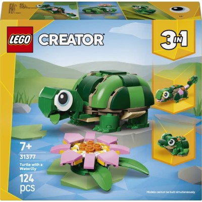 Конструктор LEGO® Creator Черепаха з квіткою водяної лілії (31377)