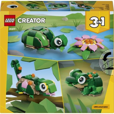 Конструктор LEGO® Creator Черепаха з квіткою водяної лілії (31377)