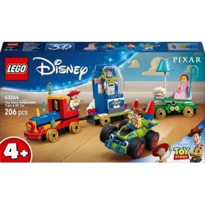 Конструктор LEGO® Disney Pixar Святкування з Історії Іграшок: потяг і авто для перегонів (43264)