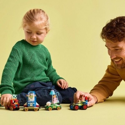 Конструктор LEGO® Disney Pixar Святкування з Історії Іграшок: потяг і авто для перегонів (43264)