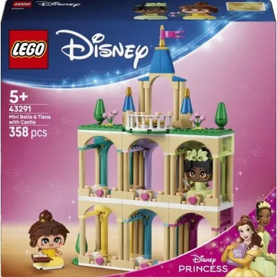 Конструктор LEGO® Disney Мініпринцеси Бель і Тіана з замком (43291)