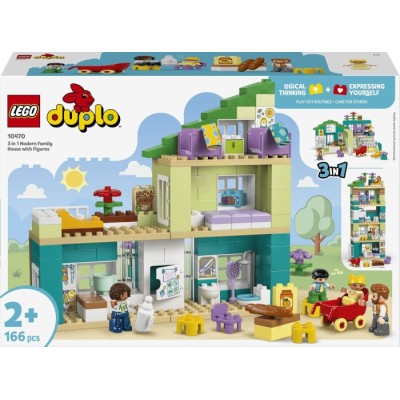 Конструктор LEGO® DUPLO 3-в-1 Сучасний родинний будинок із фігурками (10470)