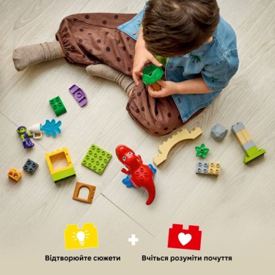 Конструктор LEGO® DUPLO Динозавр Spidey-Rex проти Зеленого Гобліна (10463)