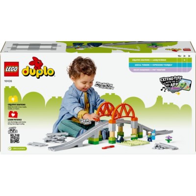 Конструктор LEGO® DUPLO Додатковий набір. Залізничний міст і колії (10426)
