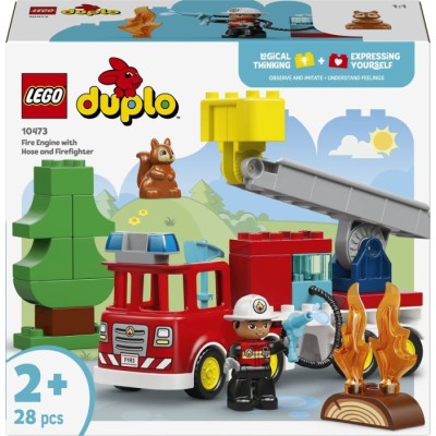 Конструктор LEGO® DUPLO Пожежна машина зі шлангом і пожежником (10473)