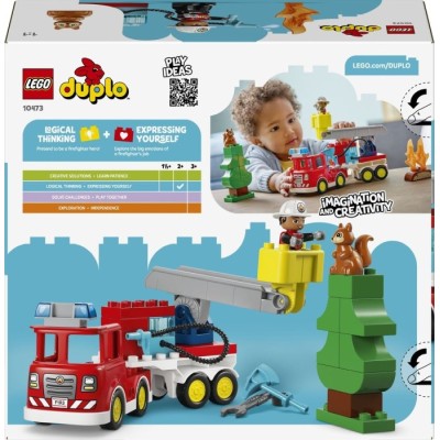 Конструктор LEGO® DUPLO Пожежна машина зі шлангом і пожежником (10473)