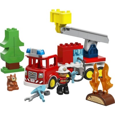Конструктор LEGO® DUPLO Пожежна машина зі шлангом і пожежником (10473)