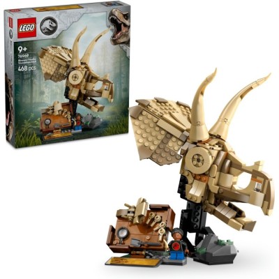 Конструктор LEGO® Jurassic World Скамʼянілості динозаврів: череп трицератопса (76969)