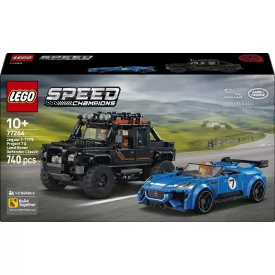 Конструктор LEGO® Speed Champions Jaguar Project 7 та Land Rover Defender (77264)